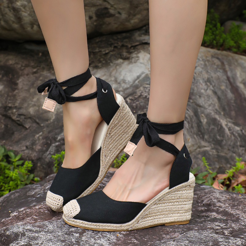 Espadrille Sandal Women - Wedges Shoes for Women Slip on