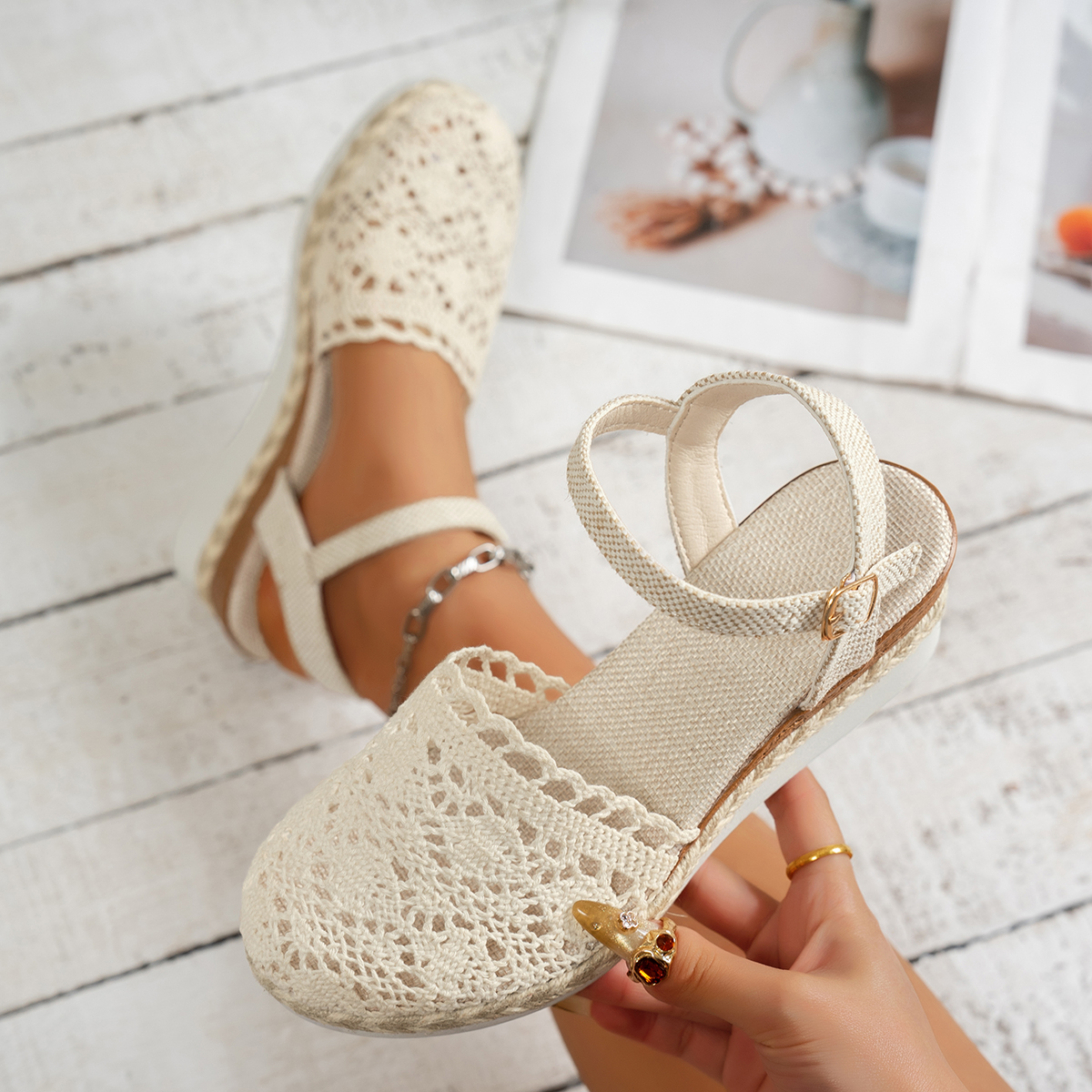 Espadrille Sandal Women - Women Wedge Sandals 2025 Summer New