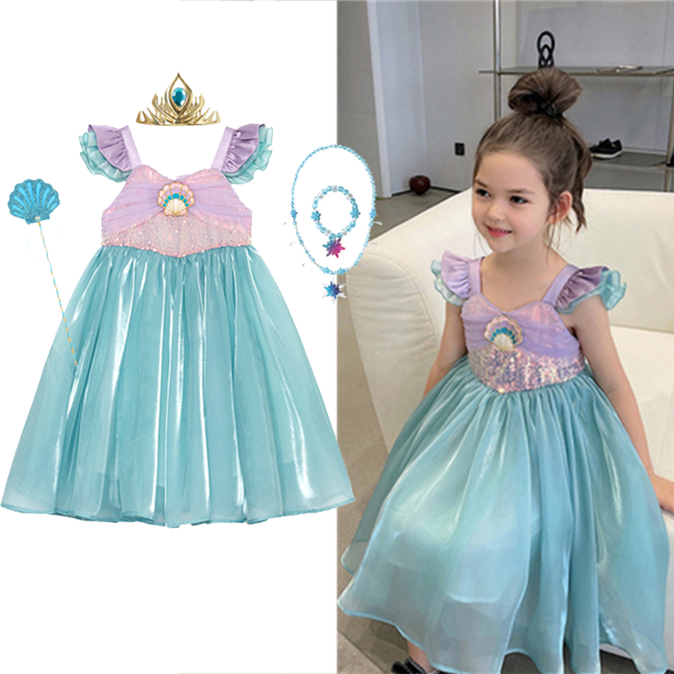 Summer Clothing Kids - Little Mermaid Ariel Princess Costume Kids