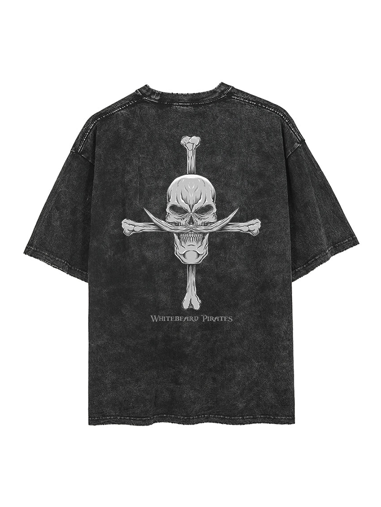 Vintage Summer Clothing Men - One Piece Vintage Whitebeard Pirates Graphic