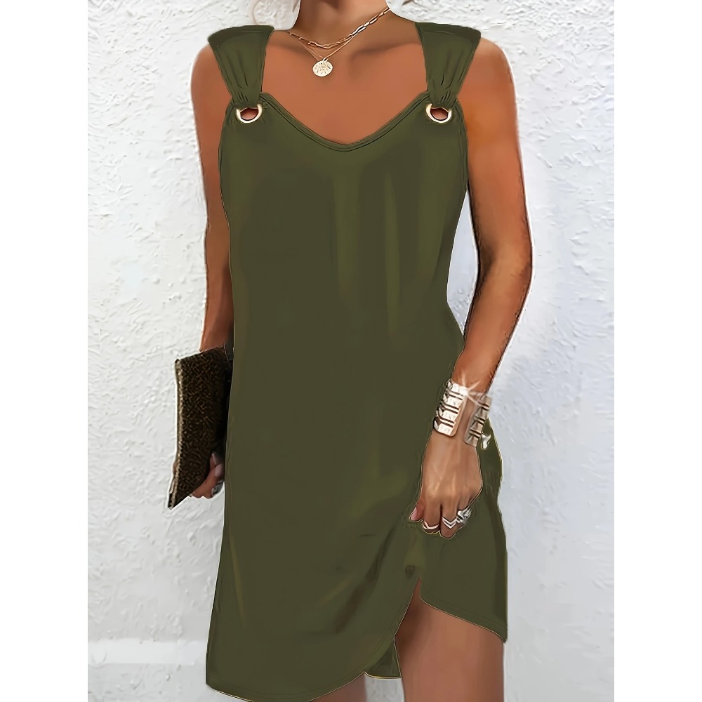 Yellow Summer Clothing - Plus Size 1XL-5XL Women's Sleeveless V-Neck