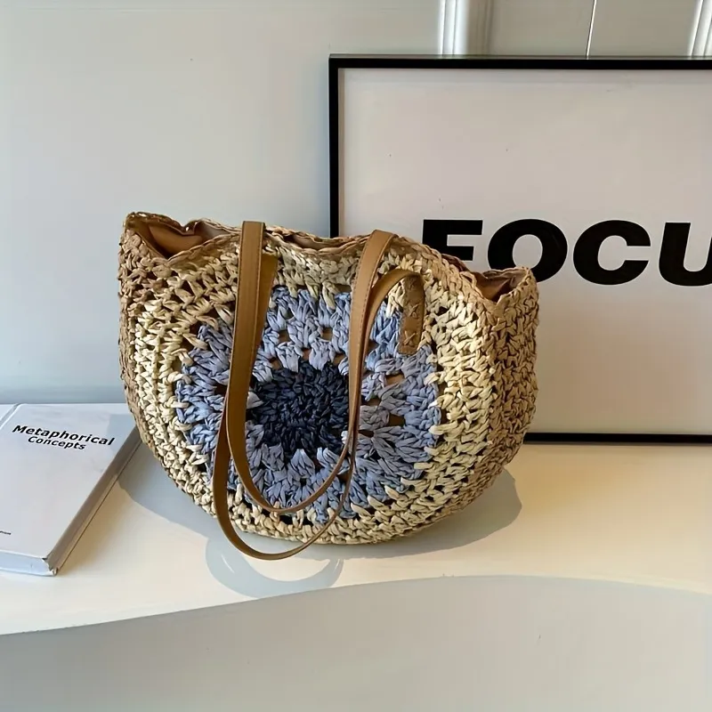 Straw Beach Tote Bag Handwoven - огляд і ціна Beach Bag Straw