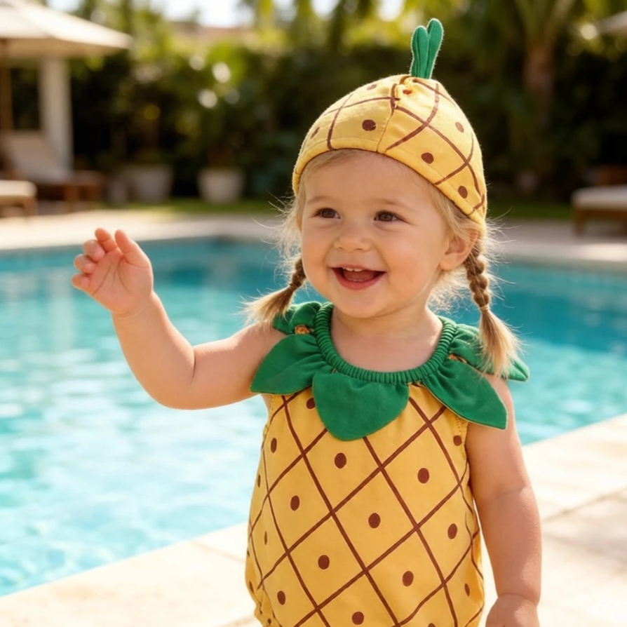 2Pcs Pineapple Cartoon One-pie - огляд і ціна Summer Loving Kids Clothing
