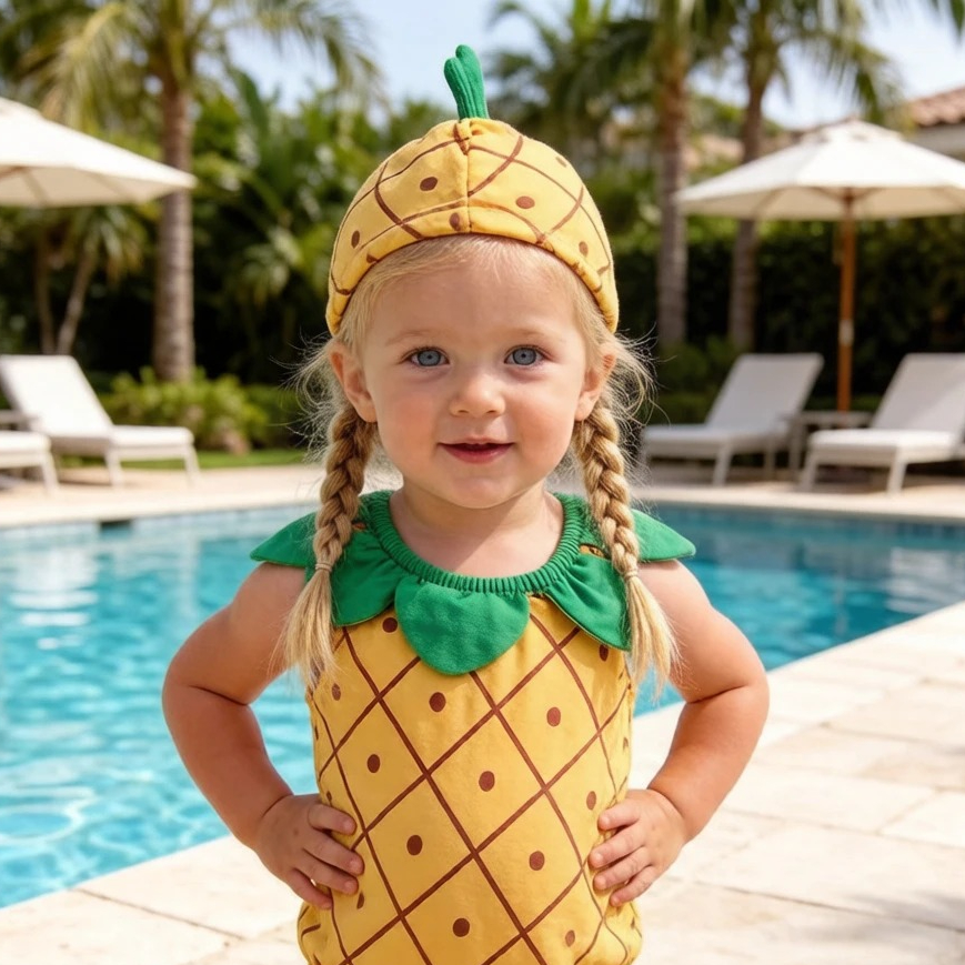 2Pcs Pineapple Cartoon One-pie - огляд і ціна Summer Loving Kids Clothing