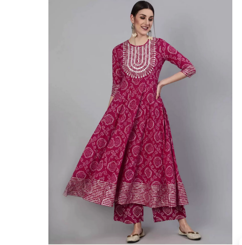 Indian Pure Cotton Rose Red Pr - огляд і ціна Summer Clothing India