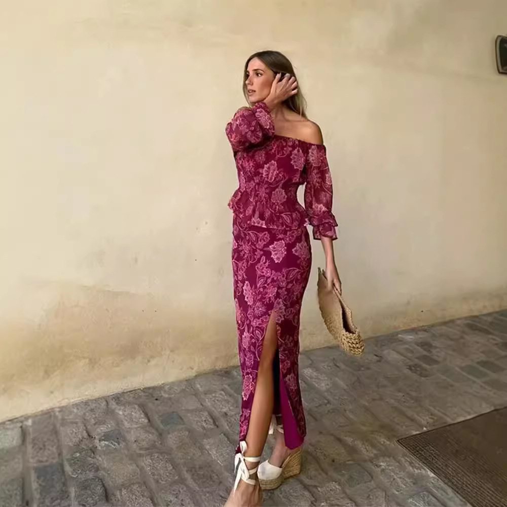 Women's Fashion Printed Off-Sh - огляд і ціна Off Shoulder Blouse