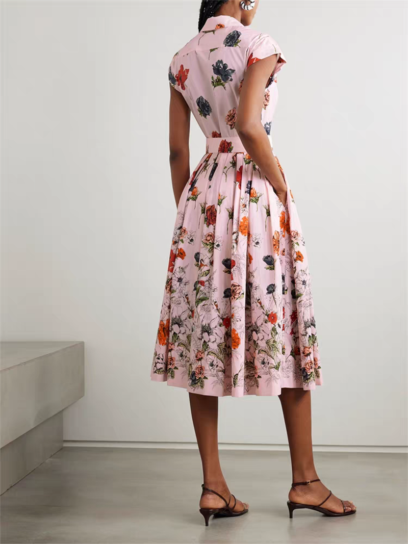 2025 Vintage Floral Print Shir - огляд і ціна Sundress Midi Floral
