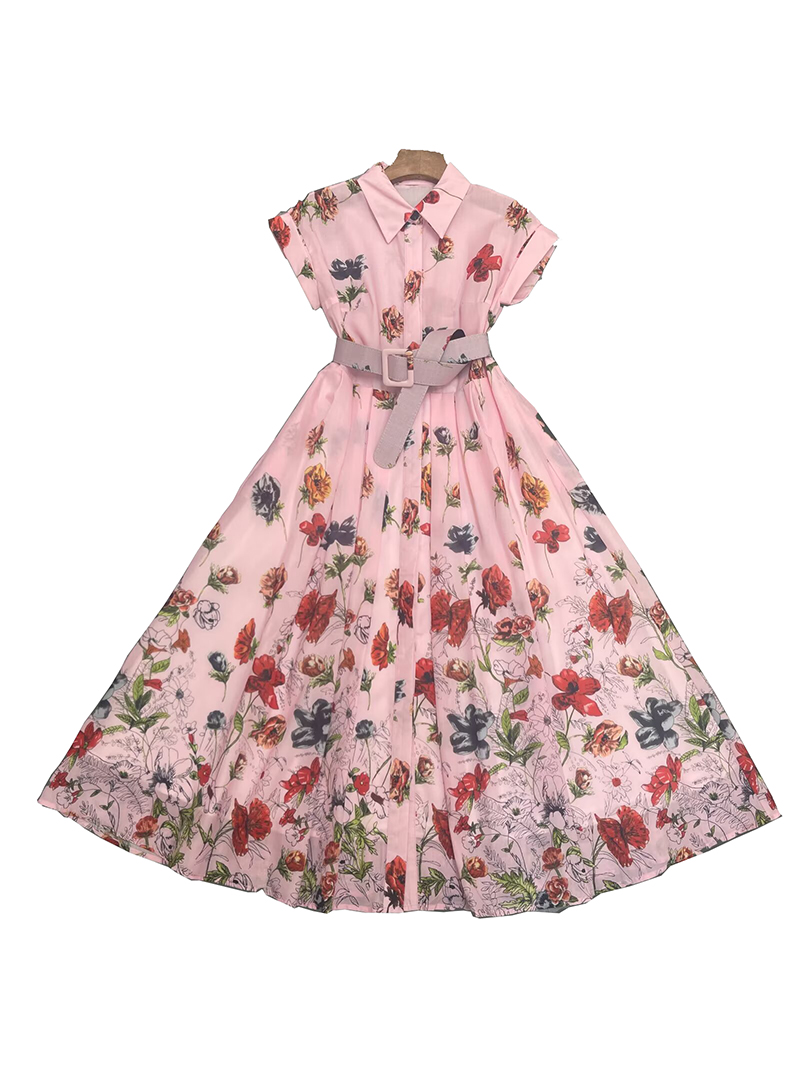 2025 Vintage Floral Print Shir - огляд і ціна Sundress Midi Floral