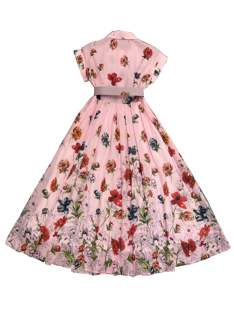 2025 Vintage Floral Print Shir - огляд і ціна Sundress Midi Floral