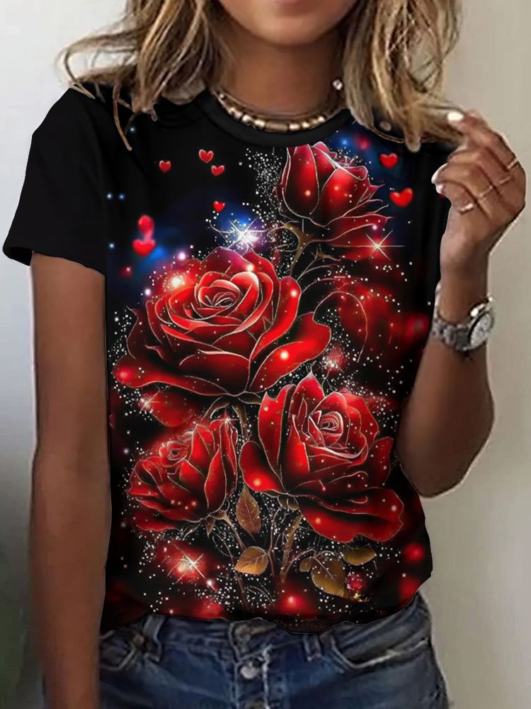 Summer Rose Floral T-Shirts Fl - огляд і ціна Summer Rose Clothing