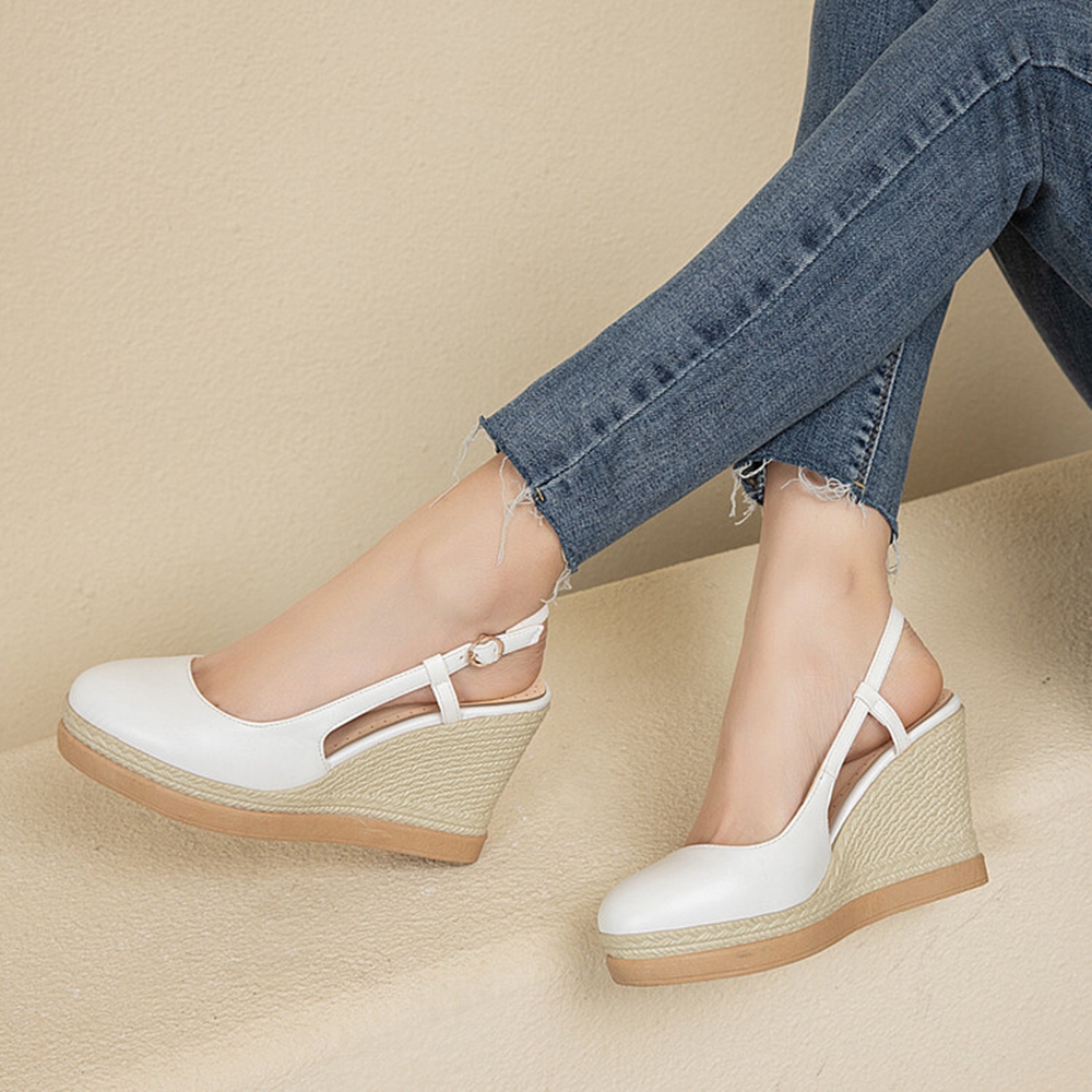 Women's T‑Strap Wedge Sandals  - огляд і ціна Espadrille Sandal Women