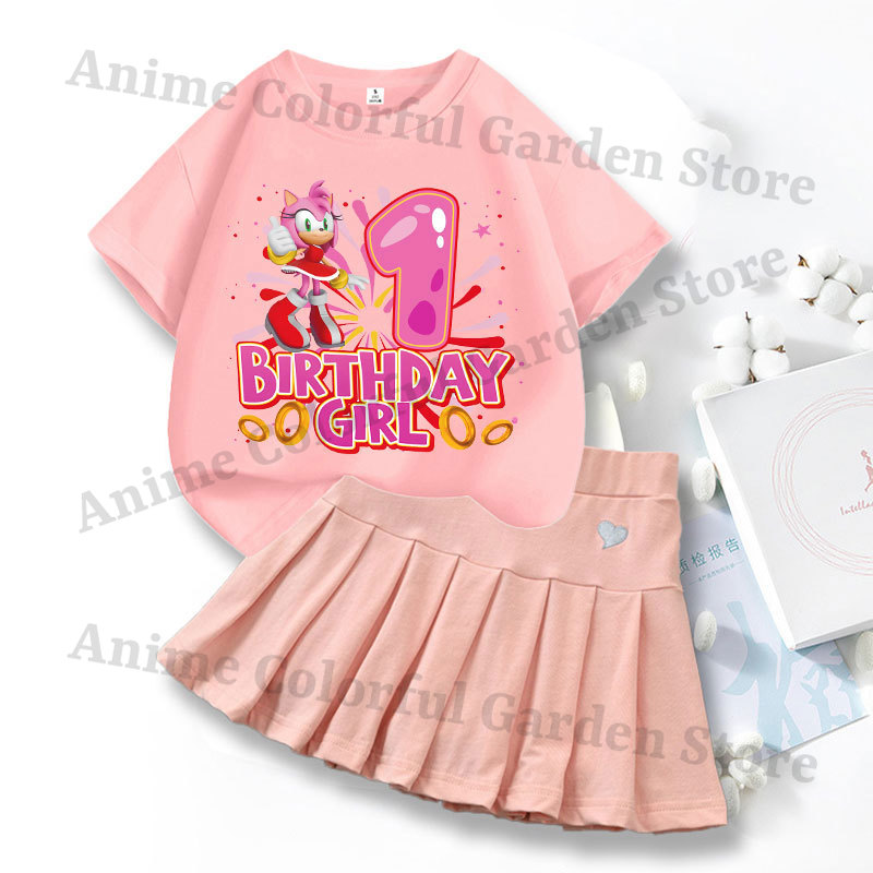 2pcs Sonics Love Dress T-shirt - огляд і ціна Summer Loving Kids Clothing