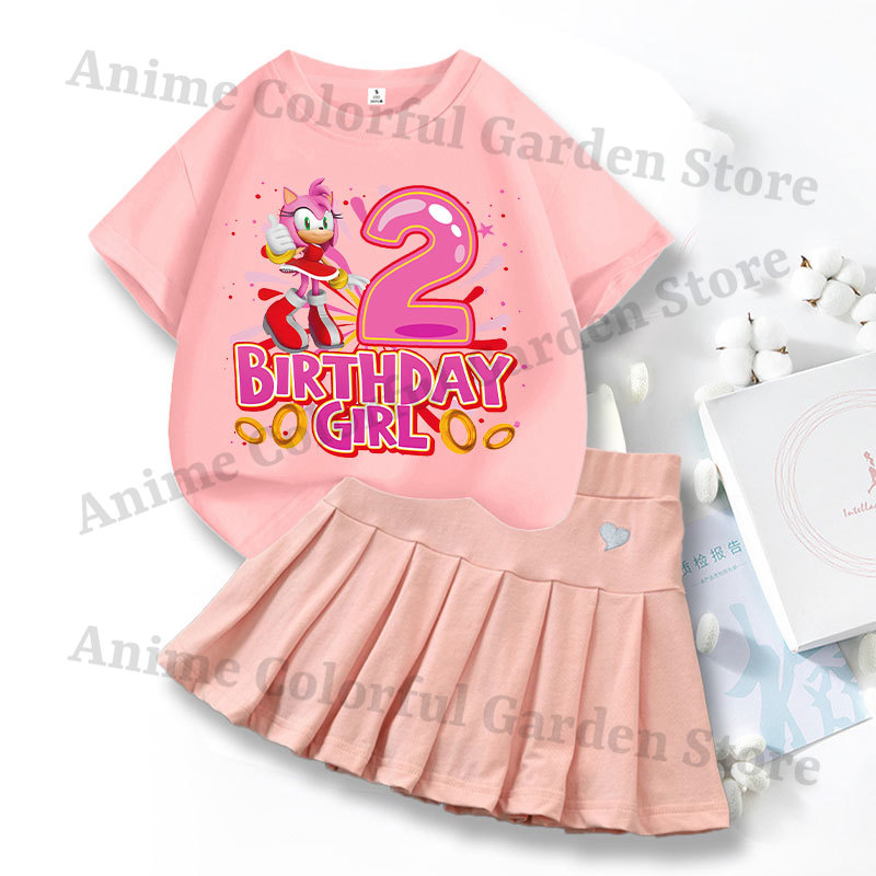 2pcs Sonics Love Dress T-shirt - огляд і ціна Summer Loving Kids Clothing