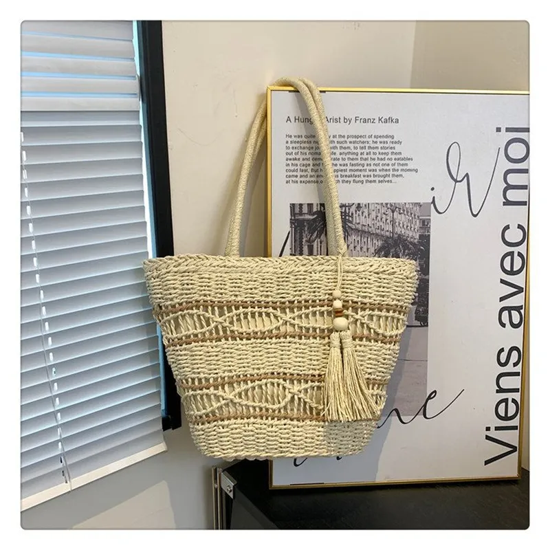 Hollow Woven Straw Shoulder Ba - огляд і ціна Beach Bag Straw