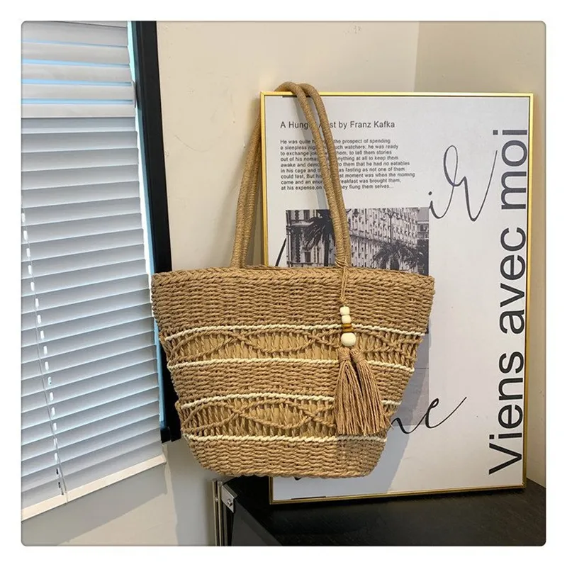 Hollow Woven Straw Shoulder Ba - огляд і ціна Beach Bag Straw
