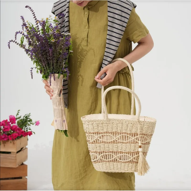 Hollow Woven Straw Shoulder Ba - огляд і ціна Beach Bag Straw