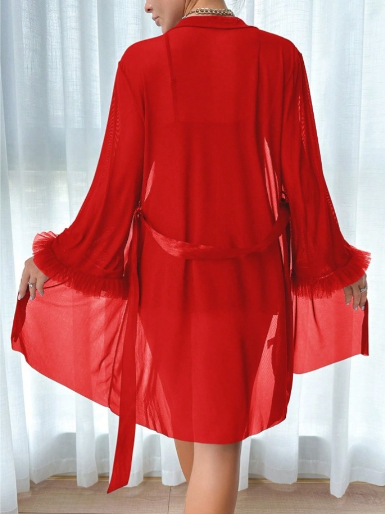Women 3 Piece Red Sexy Lace Ro - огляд і ціна Summer Clothing Sale Women