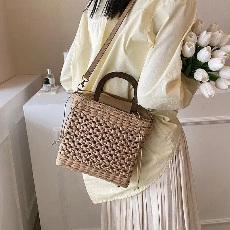 Woven Straw Handbag Large Capa - огляд і ціна Beach Bag Straw