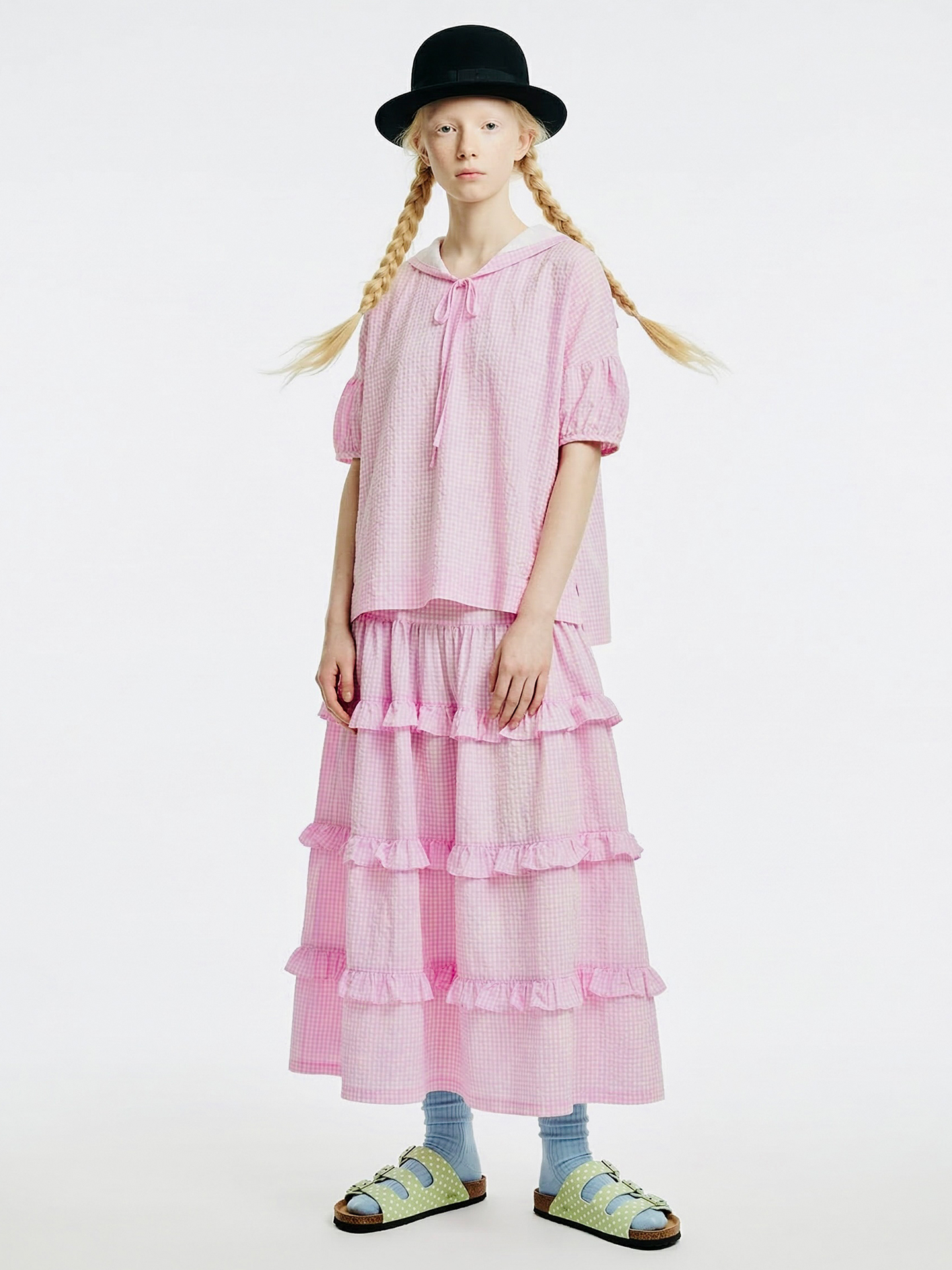 Pink checkered shirt women's i - огляд і ціна Summer Japanese Clothing