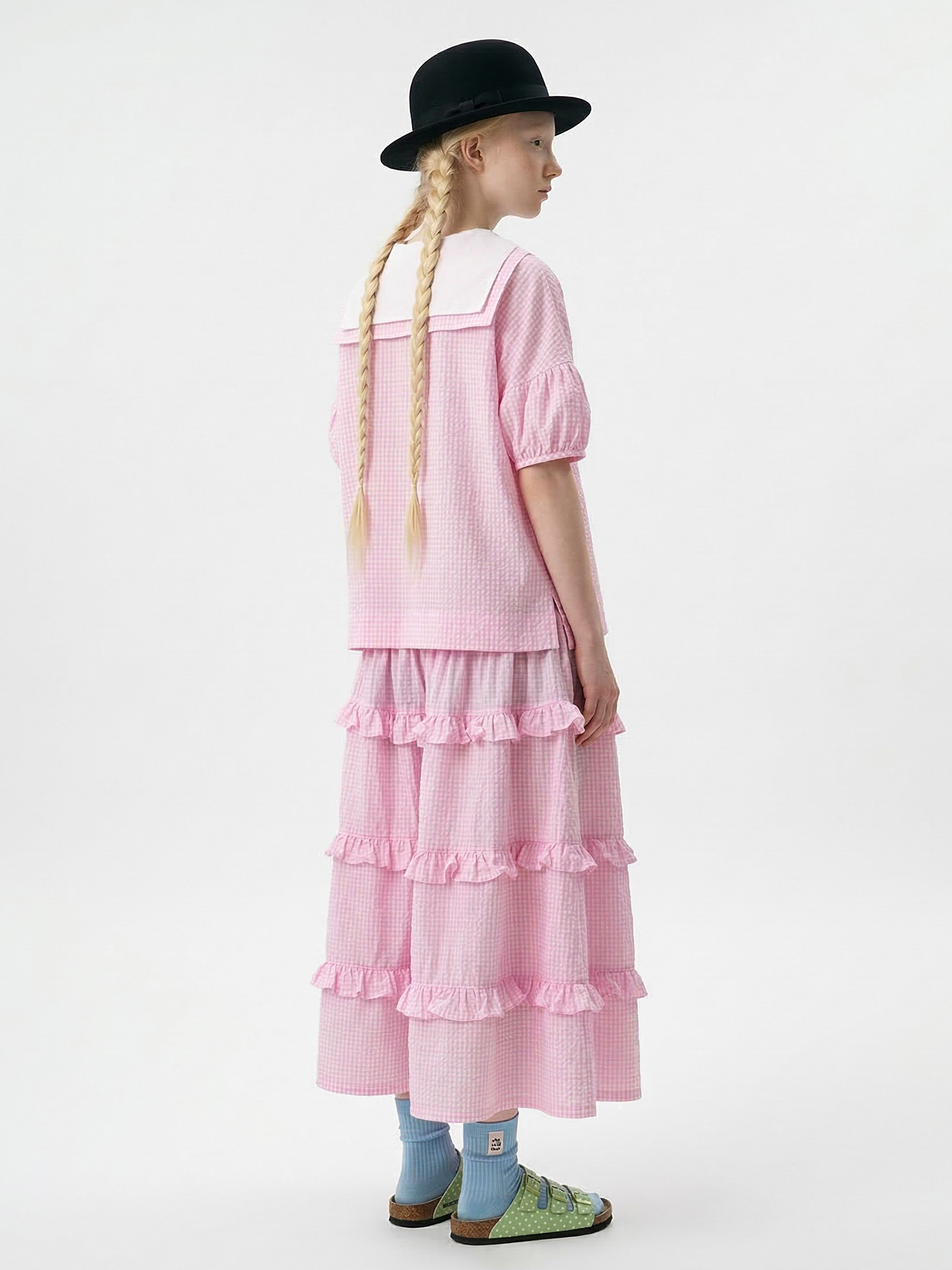 Pink checkered shirt women's i - огляд і ціна Summer Japanese Clothing