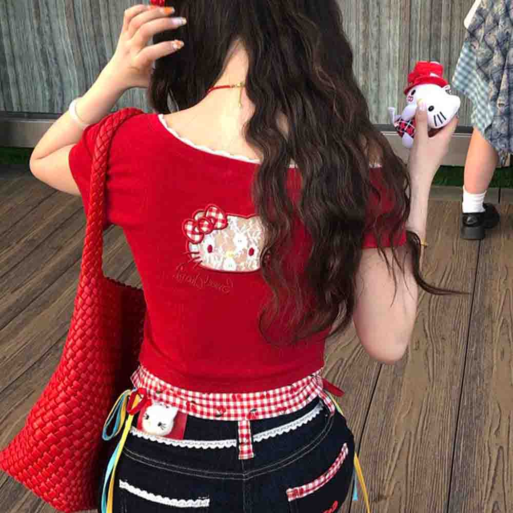 Hello Kitties Summer Women's S - огляд і ціна Off Shoulder Blouse