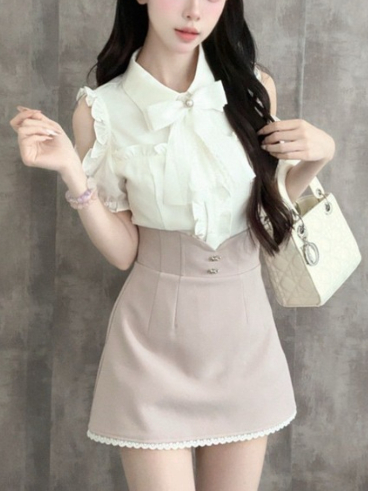 Japanese Sweet New 2 Piece Set - огляд і ціна Off Shoulder Blouse