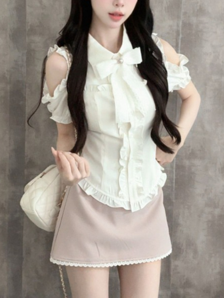 Japanese Sweet New 2 Piece Set - огляд і ціна Off Shoulder Blouse