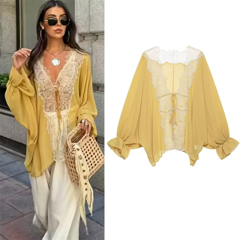 Women's Shirt 2026 Summer New  - огляд і ціна Yellow Summer Clothing
