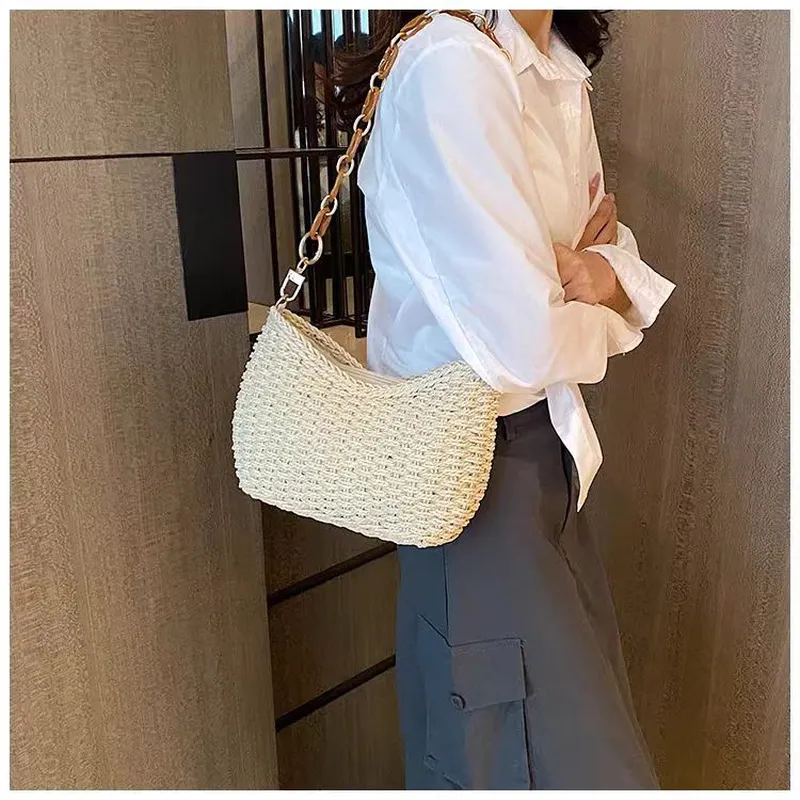 Straw Woven Shoulder Bag for W - огляд і ціна Beach Bag Straw