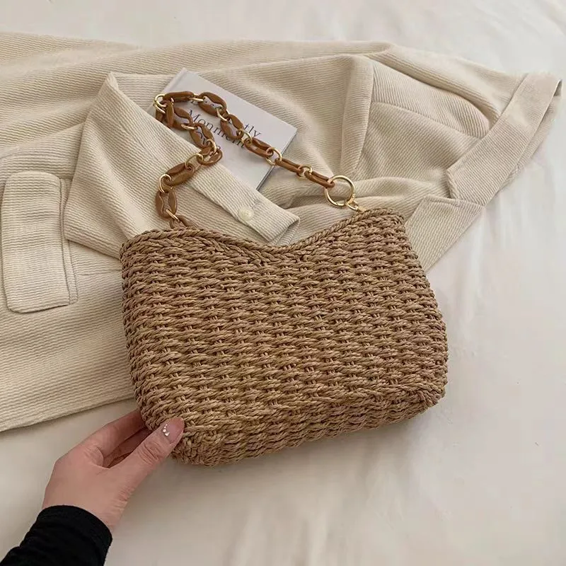 Straw Woven Shoulder Bag for W - огляд і ціна Beach Bag Straw
