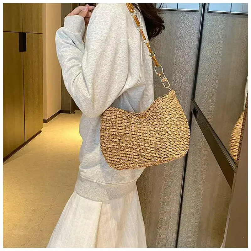 Straw Woven Shoulder Bag for W - огляд і ціна Beach Bag Straw