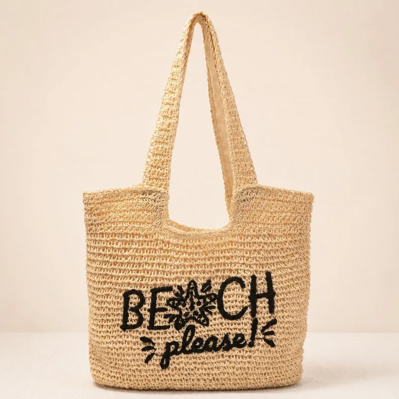 Women's handwoven straw tote b - огляд і ціна Beach Bag Straw
