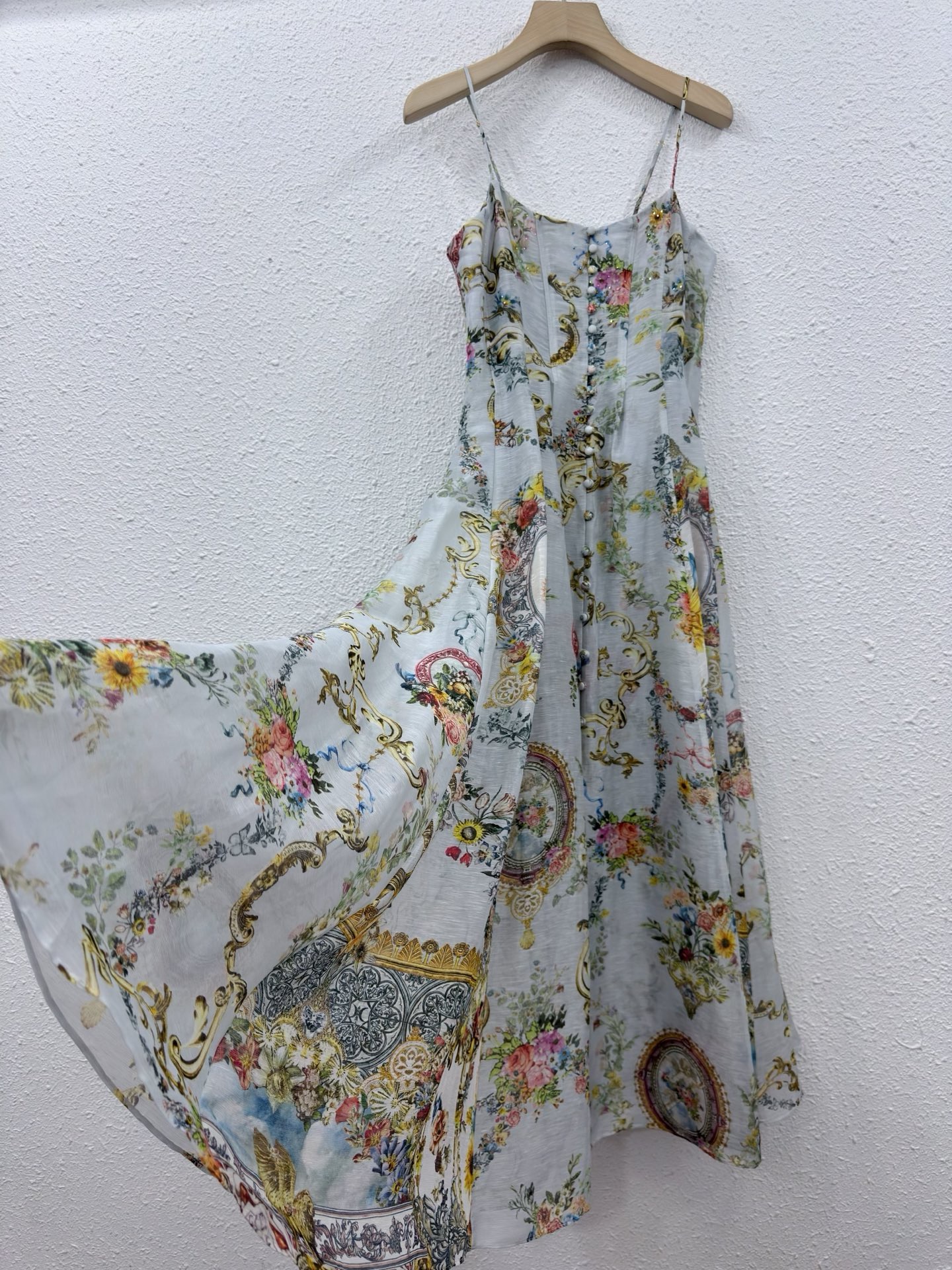 Silk Linen Baroque Floral Prin - огляд і ціна Sundress Midi Floral