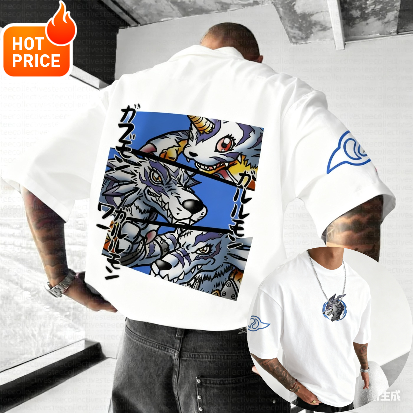 Gabumon Anime Digimon2025 New  - огляд і ціна Vintage Summer Clothing Men