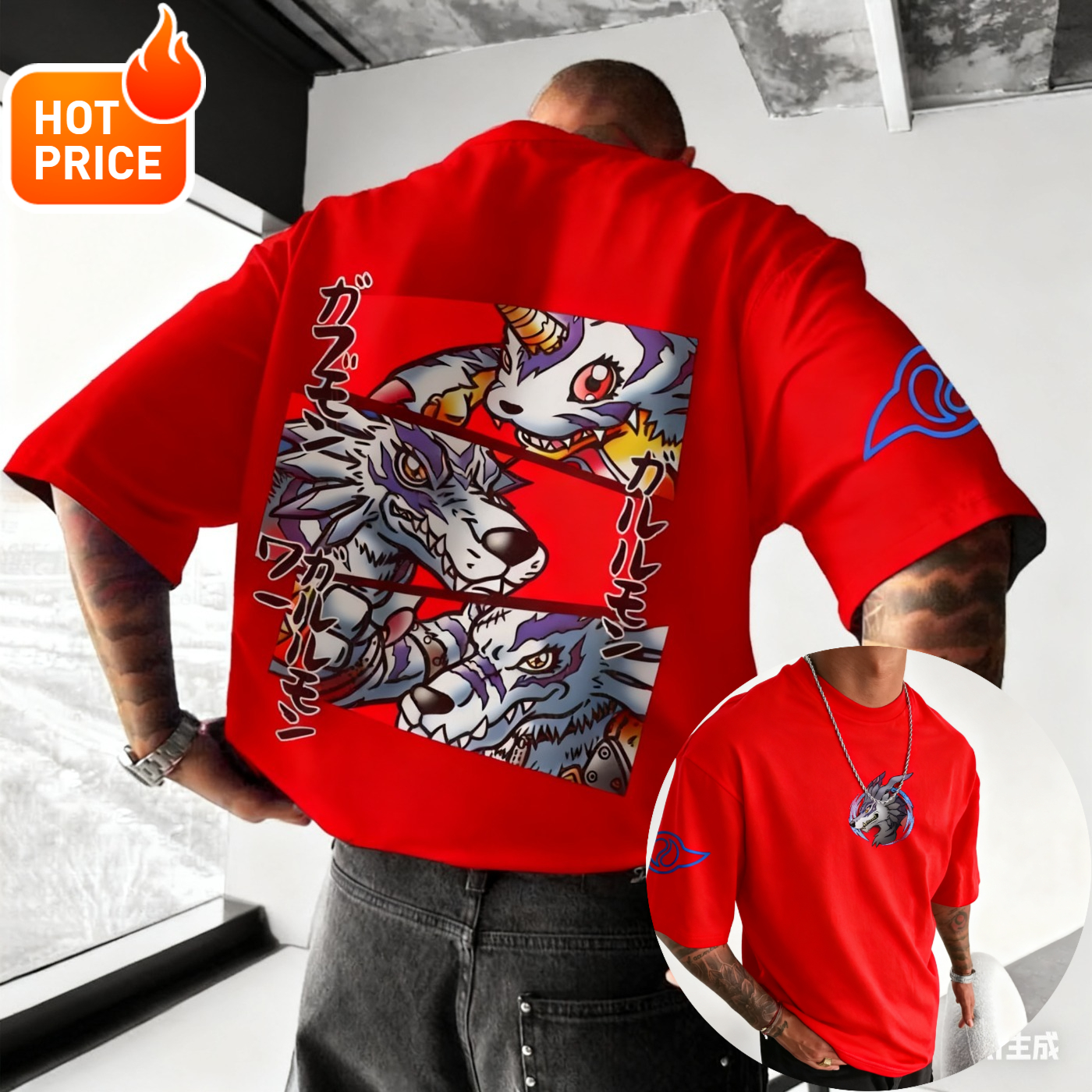 Gabumon Anime Digimon2025 New  - огляд і ціна Vintage Summer Clothing Men