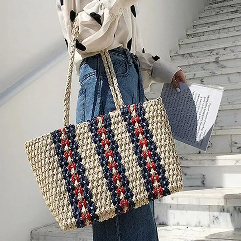 Straw Tote Bag Women One-Shoul - огляд і ціна Beach Bag Straw