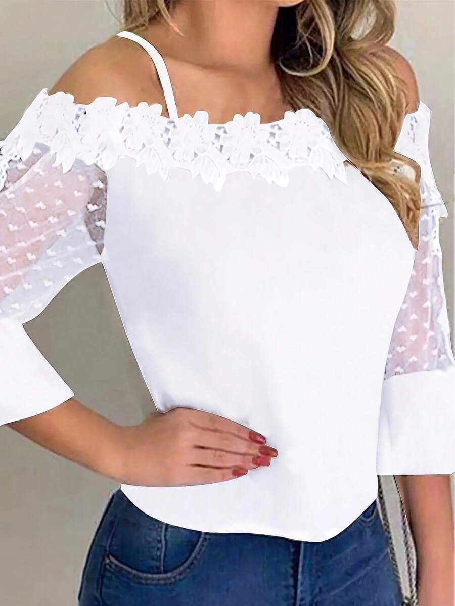 Purple Floral Print Off Should - огляд і ціна Off Shoulder Blouse
