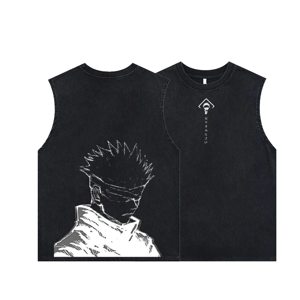 Men's Tank Tops Anime Gojo Sat - огляд і ціна Vintage Summer Clothing Men