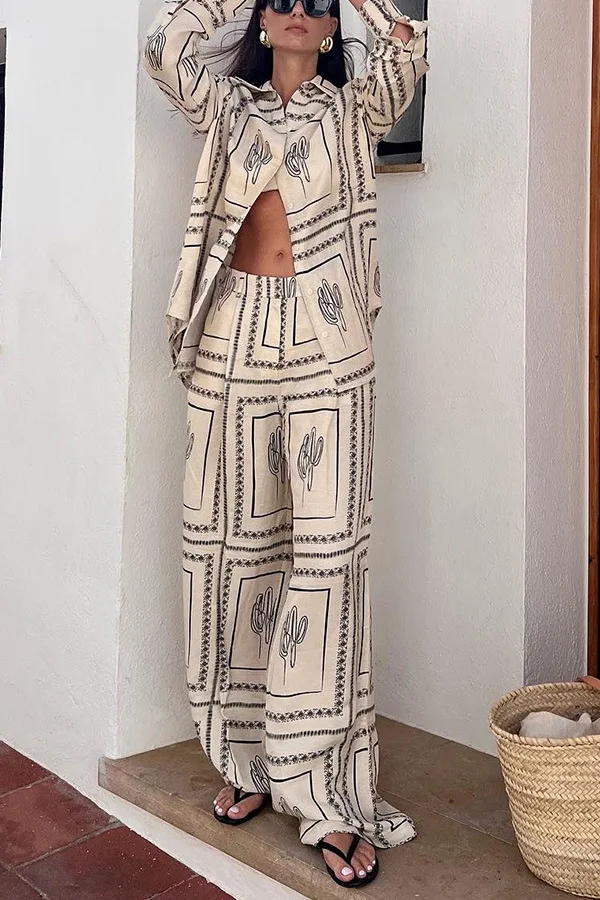 Printed Shirts Two Piece Set W - огляд і ціна Summer Clothing For Women