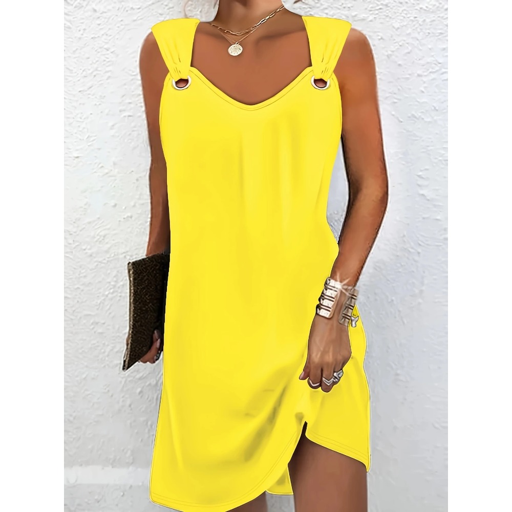 Plus Size 1XL-5XL Women's Slee - огляд і ціна Yellow Summer Clothing
