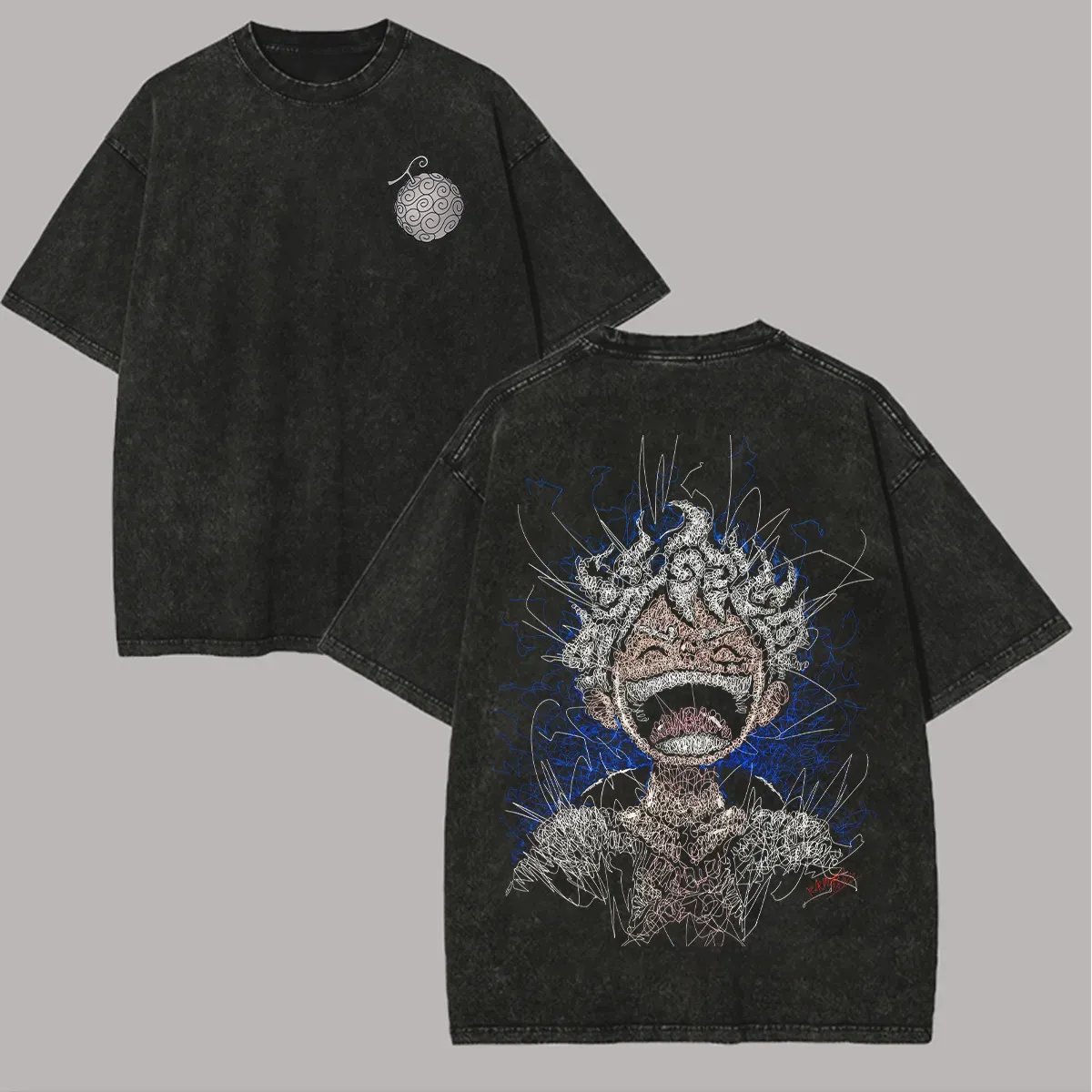 Anime One Piece Vintage Washed - огляд і ціна Vintage Summer Clothing Men