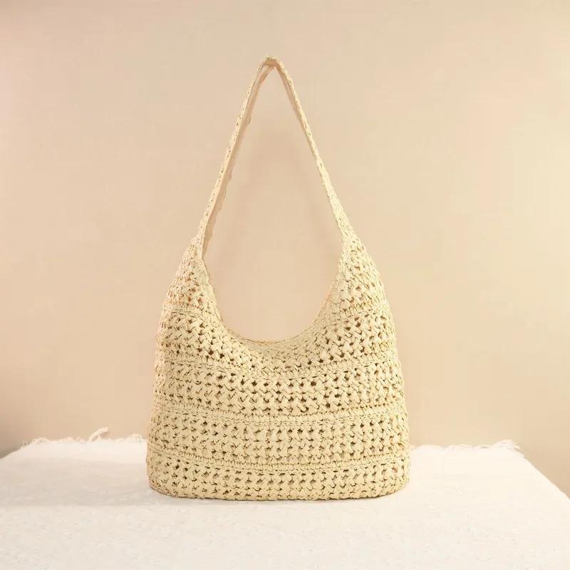 Hollow Straw Handwoven Tote Ba - огляд і ціна Beach Bag Straw