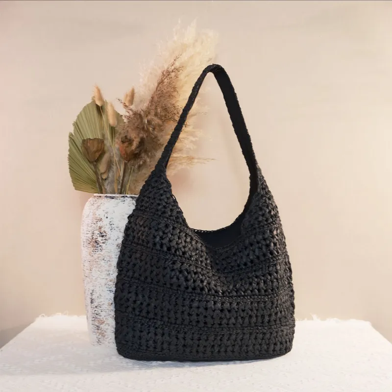 Hollow Straw Handwoven Tote Ba - огляд і ціна Beach Bag Straw