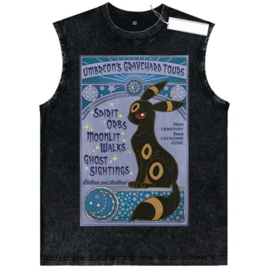 Vintage Washed Pokemon Tank To - огляд і ціна Vintage Summer Clothing Men
