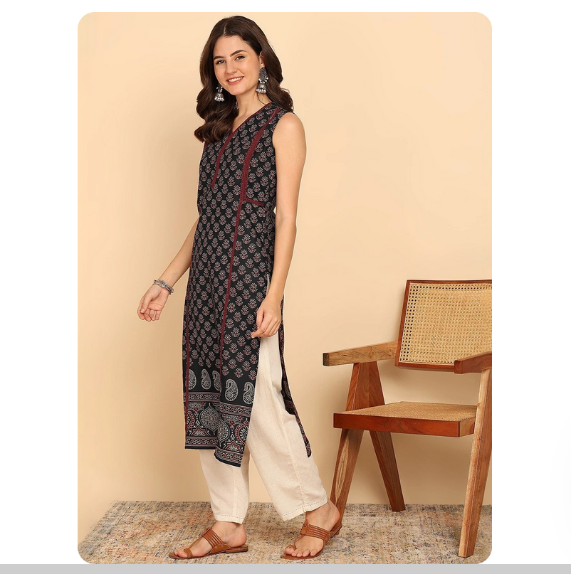 Indian ethnic style printed pu - огляд і ціна Summer Clothing India