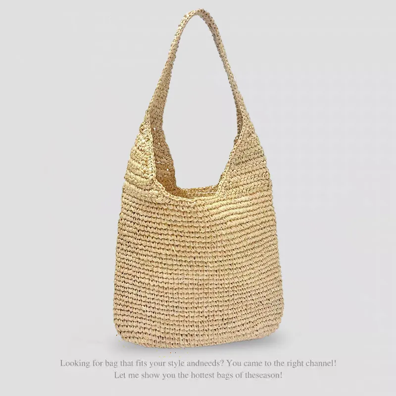 Raffia Hand-Woven Straw Should - огляд і ціна Beach Bag Straw