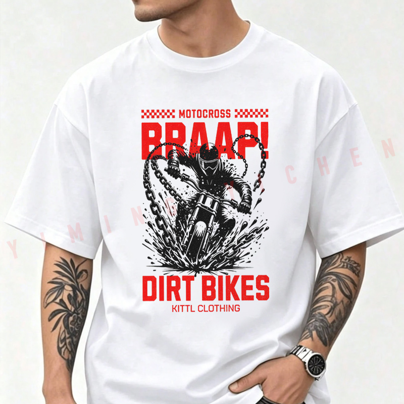 Cotton T Shirt Casual Braaap D - огляд і ціна Summer Clothing Motorcycle